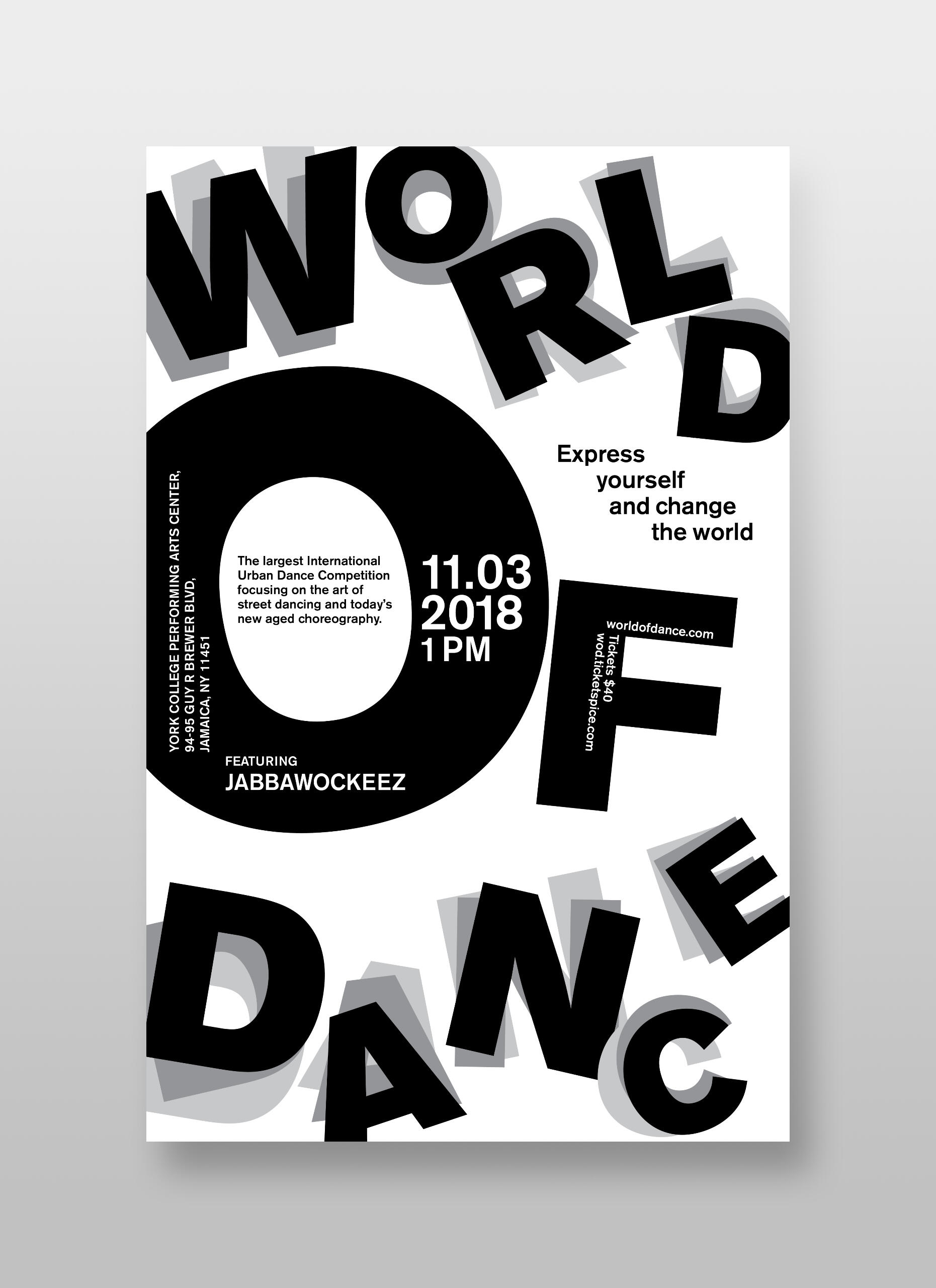 World of Dance is an internationally acclaimed dancing competition. I wanted to express the feelings of rhythm and movement